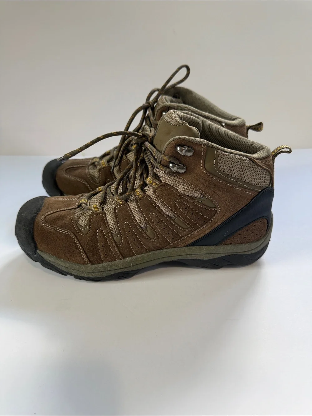 Ozark Trail Brown and Olive Hiking Boots